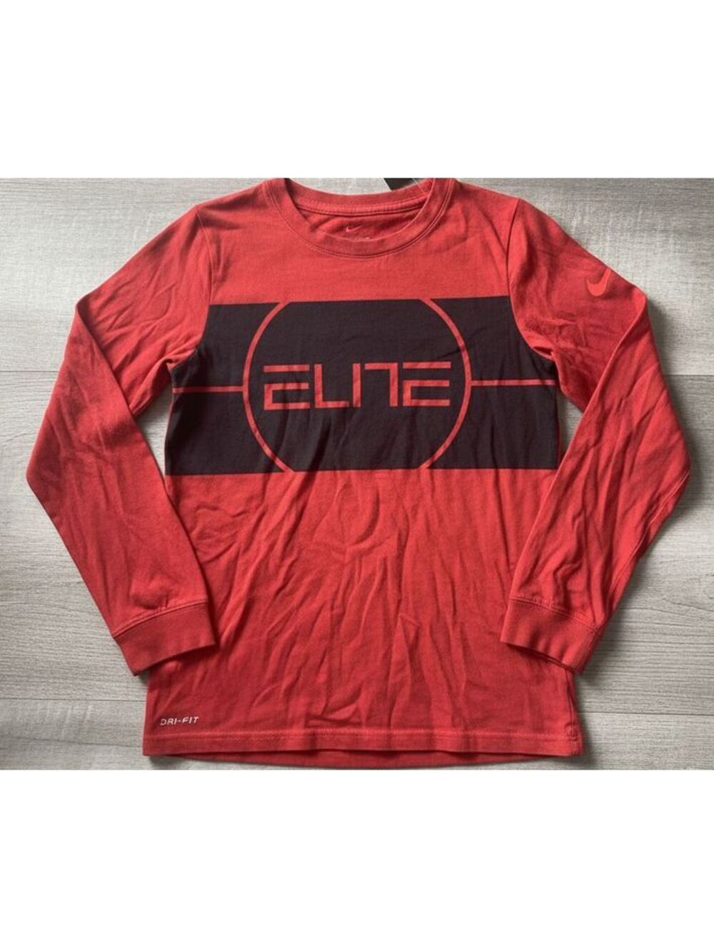Nike Dri-FIT Elite Red Long Sleeve Athletic Shirt Size S